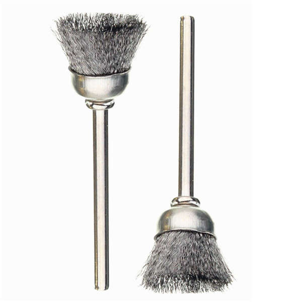 36pcs 3.175mm Shank Copper Steel Wire Polishing Wheel Brush for Dremel