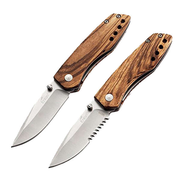 Enlan M011 165mm 8CR13MOV Stainless Steel Blade Wood Handle Mini Pocket EDC Folding Knife