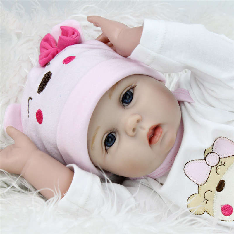 NPK DOLL 55cm Soft Silicone Doll Reborn Baby 22 Toy For Girls Newborn Girl Baby Birthday Gift"