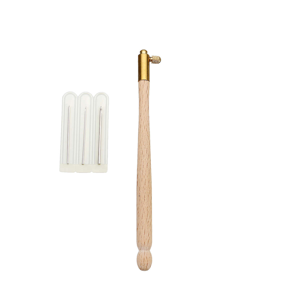 70 90-100 Embroidery Tambour Hook Needle with 3 Needles Beading Crochet Set Tool Kit