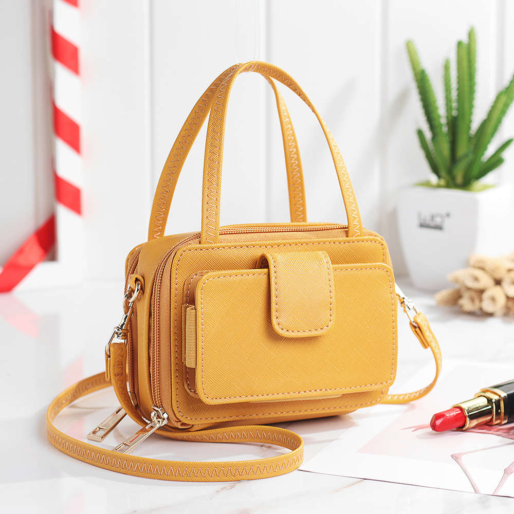 Brenice Women Square 6 Card Holders  Phone Bag Lightweight Multi-Pocket Crossbody Bag