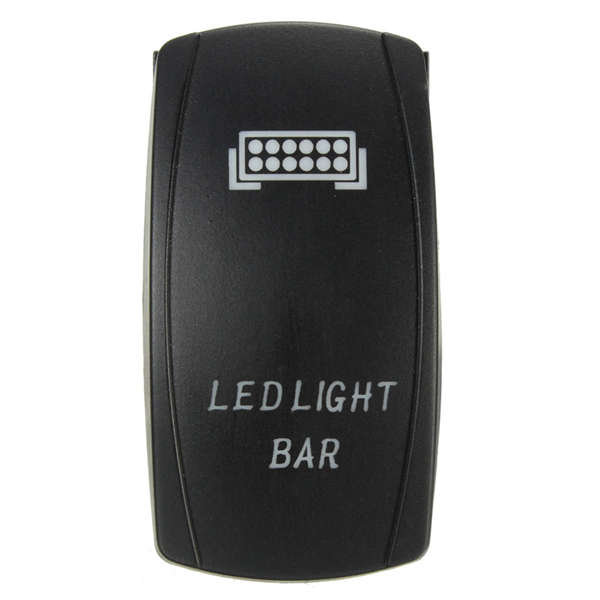 5 Pin Waterproof 12V 24V 20A Bar Rocker Toggle Switch Blue LED Light Car Boat (STYLE: 10)