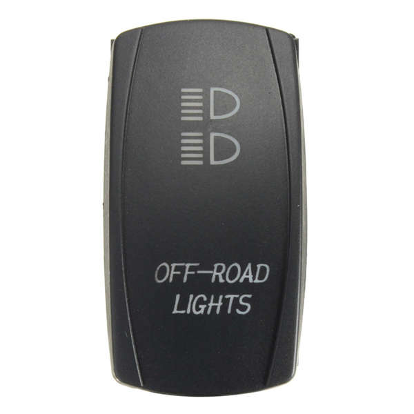 5 Pin Waterproof 12V 24V 20A Bar Rocker Toggle Switch Blue LED Light Car Boat (STYLE: 4)