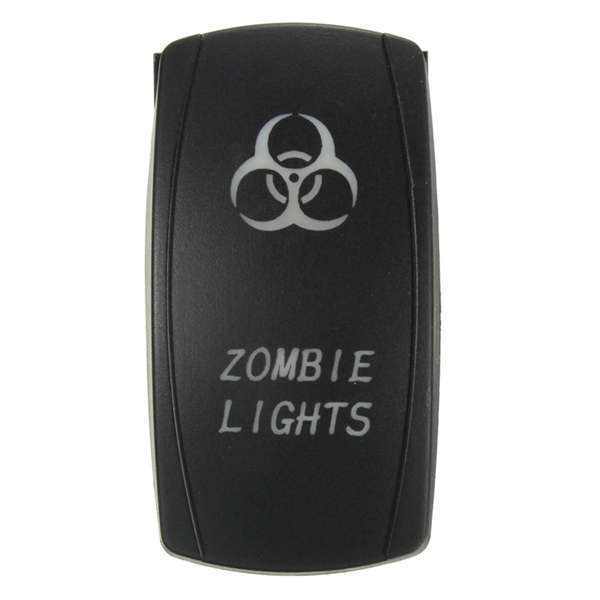 5 Pin Waterproof 12V 24V 20A Bar Rocker Toggle Switch Blue LED Light Car Boat (STYLE: 8)