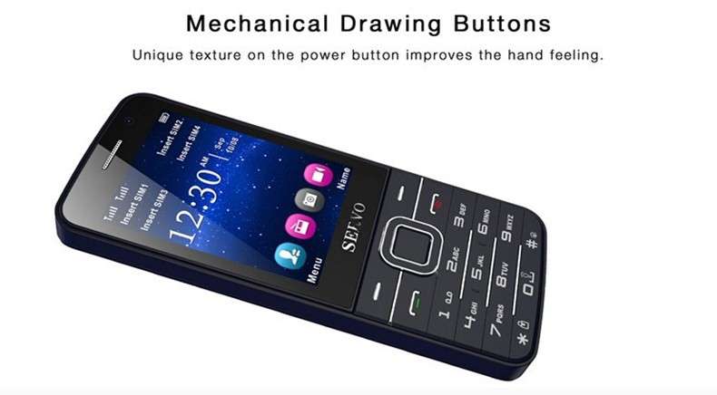 SERVO V9500 2.8 Inch HD Large Screen 1100mAh 64MB+64MB 4 Sim Cards 4 Standby FM GPRS Feature Phone