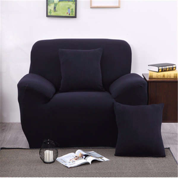 One Seater Solid Colors Textile Spandex Strench Elastic Sofa Couch Cover Furniture ... (COLOR: NAVY)