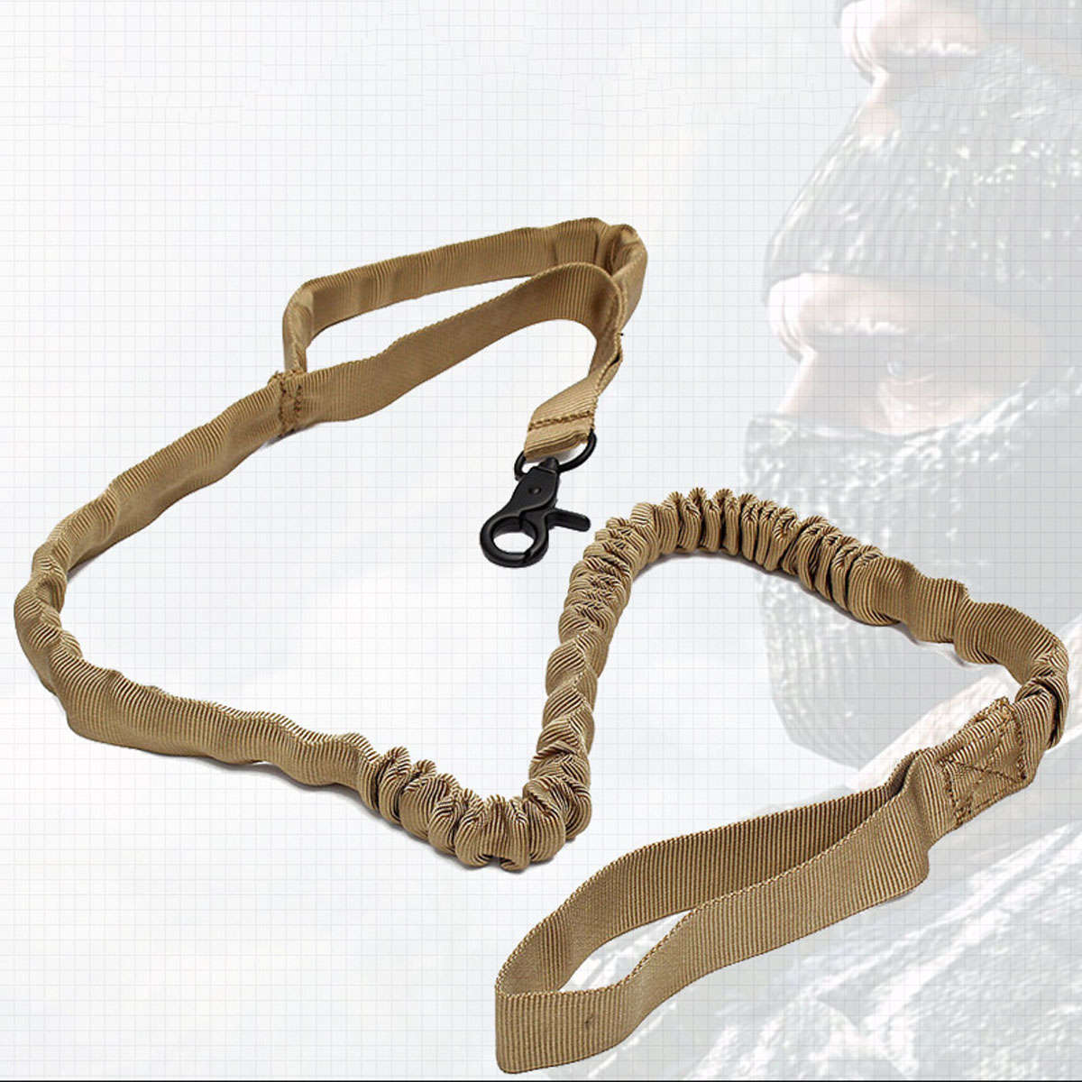Tactical Dog Leash Control Handle Police Military Training Army Elastic Bung