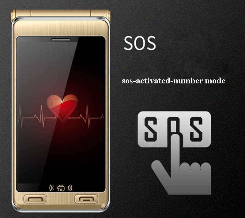 TKEXUN G10+ Flip Analog TV 6500mAh 4.0 Inch Dual Touch Screen Dual Flashlight Dual SIM Feature