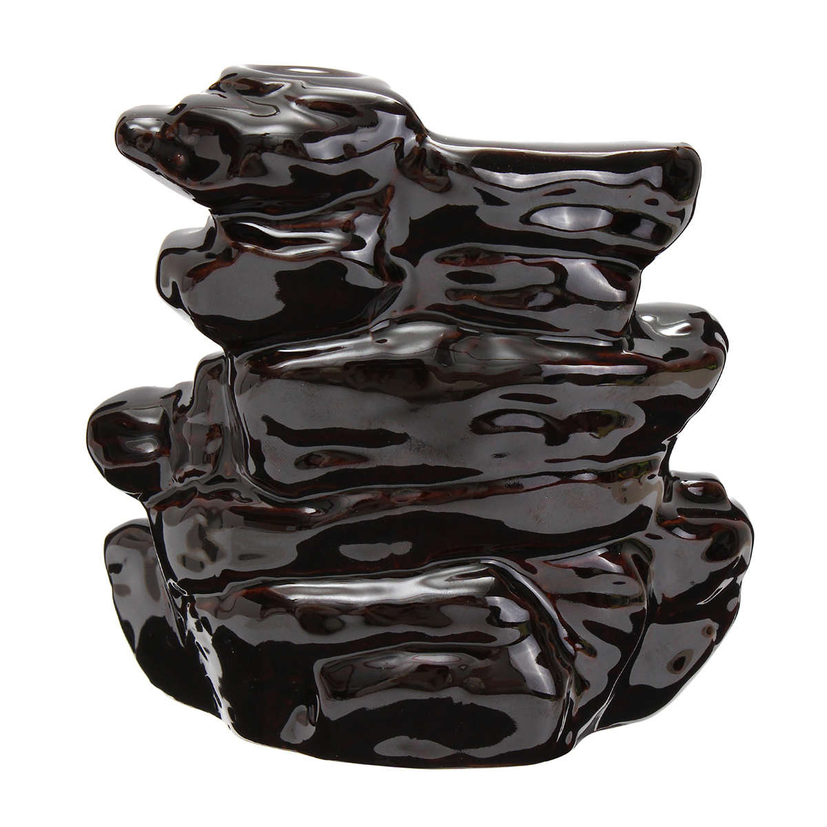 Backflow Incense Cone Burner Stick Holder Mountain Stone Waterfall Fragrance Fragrant Censer Decor