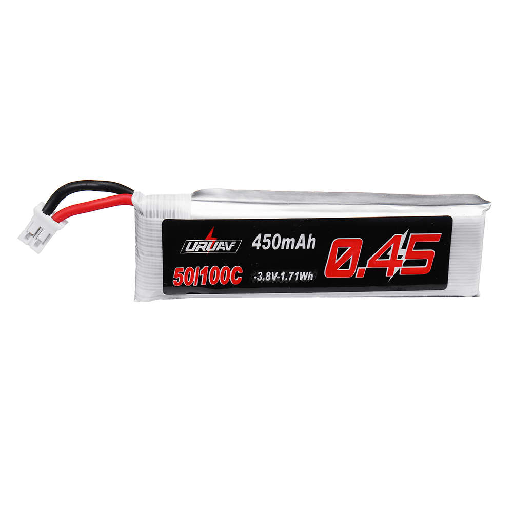 5Pcs URUAV 3.8V 450mAh 50/100C 1S HV 4.35V Lipo Battery PH2.0 for Emax Tinyh