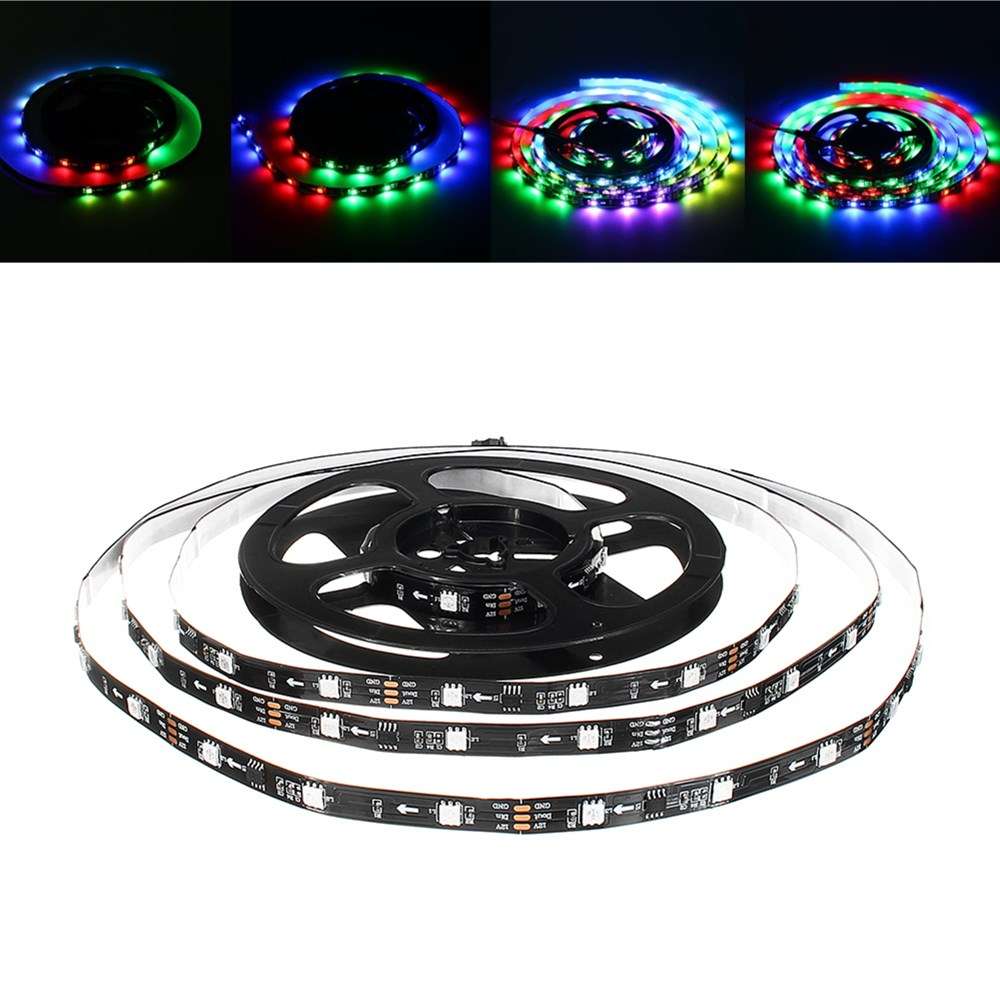 LUSTREON 1M 2M 3M 4M 5M Non-waterproof IC UCS1903 Programmable Magic Color LED Strip... (LENGTH: 2M)