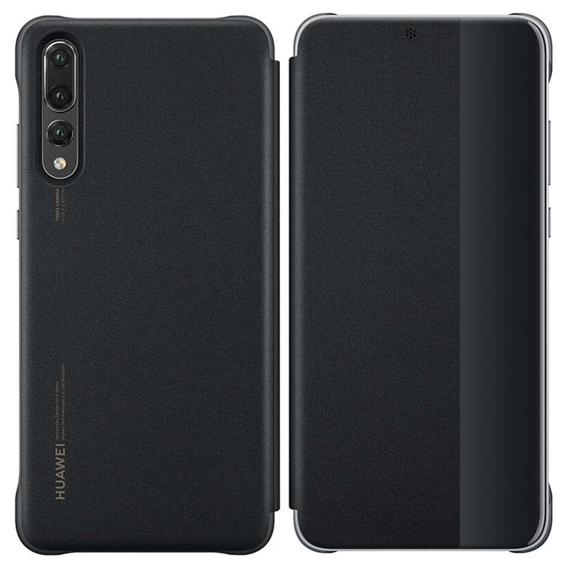 Bakeey Smart View PU Leather + PC Flip Cover Protective Case... (COLOR: BLACK | MODEL: HUAWEIP20PRO)