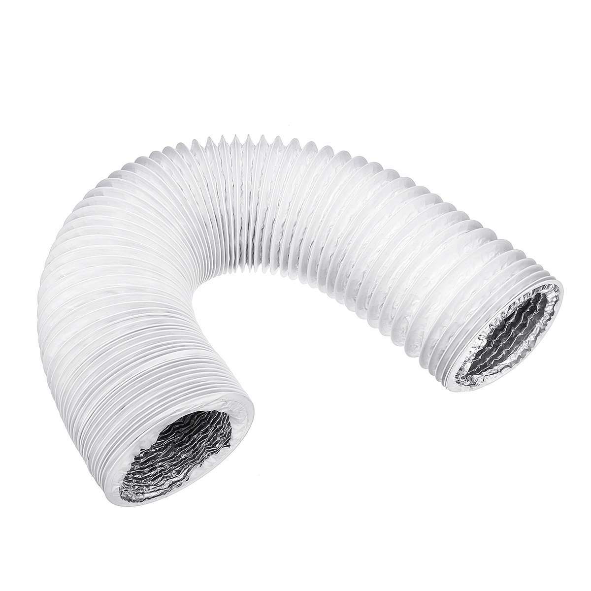180cm PVC Aluminum Foil Universal Portable Air Conditioner Exhaust Hose 12.5cm Dia