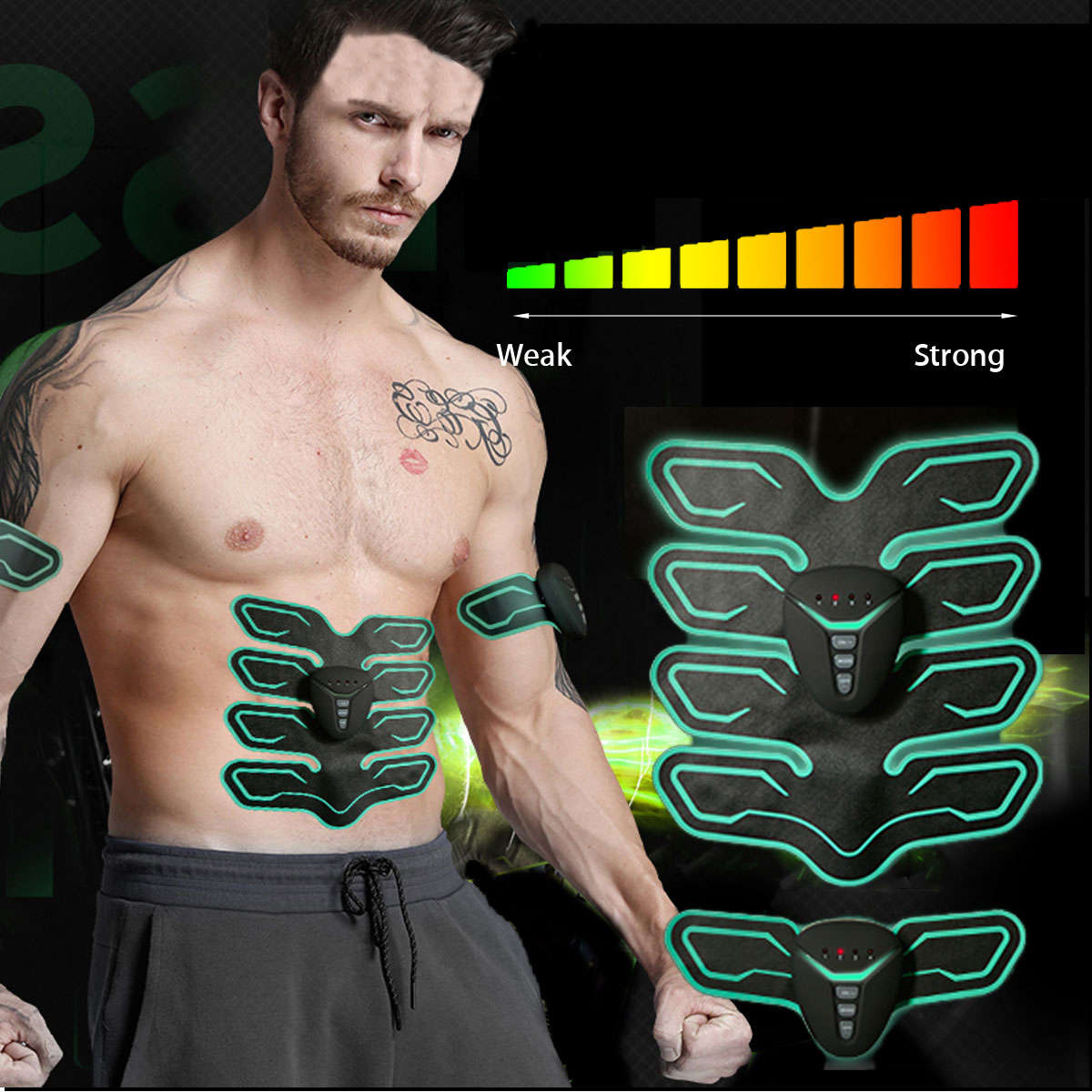 KALOAD ABS Abdominal Muscle Trainer Arm Abdomen Full Body Muscle Training Booster Stimulation