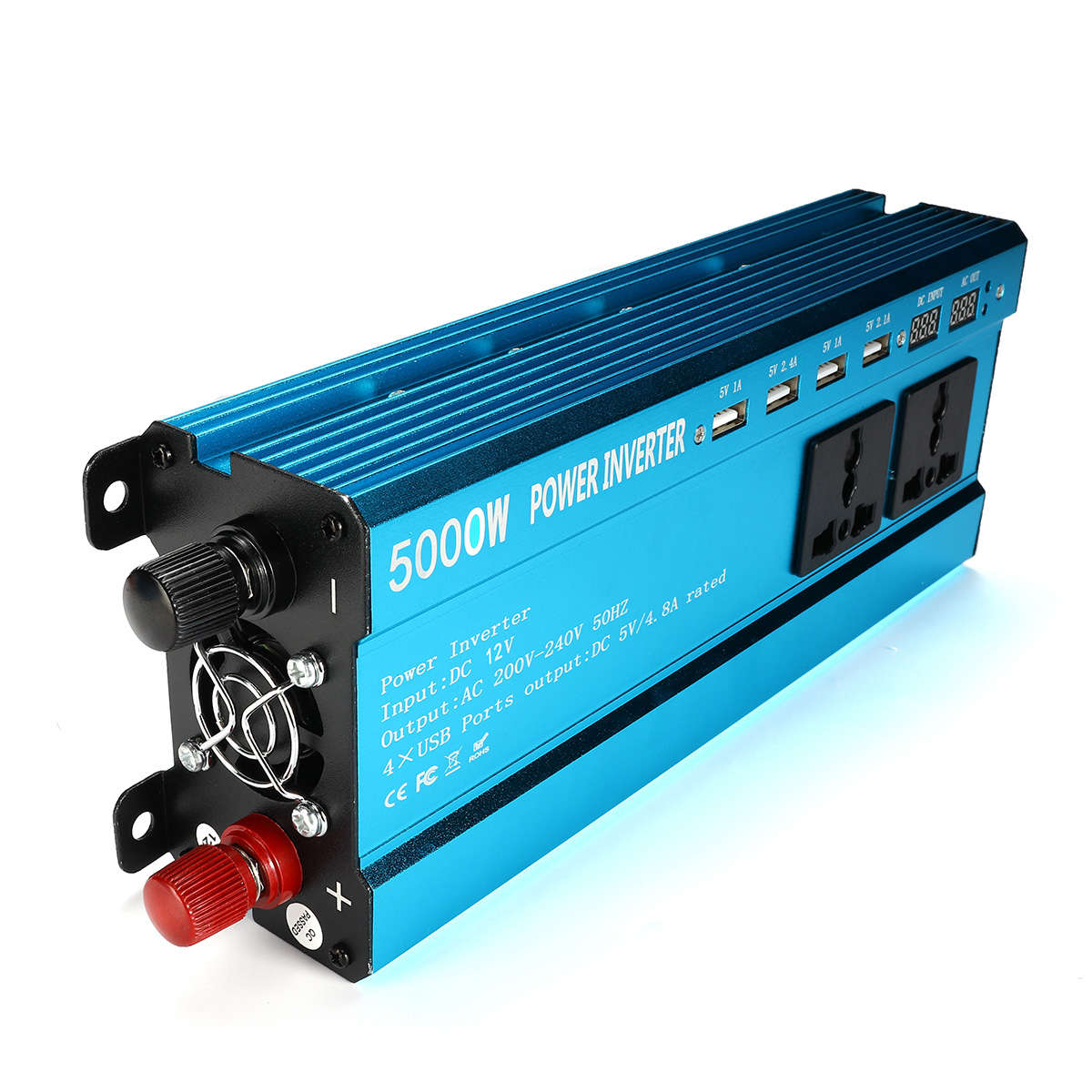 5000W DC 12V/24V to AC 220V Solar Power Inverter LED Modified Sine Wave Conve... (VOLTAGE: 12V-220V)