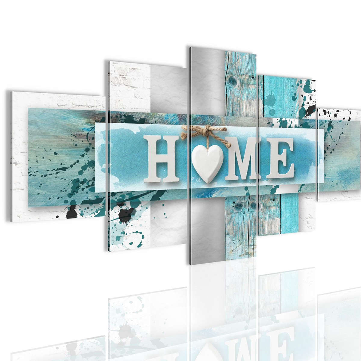 5 Panels Love HOME Wall Art Print Pictures Canvas Paintings Decorations Unframed