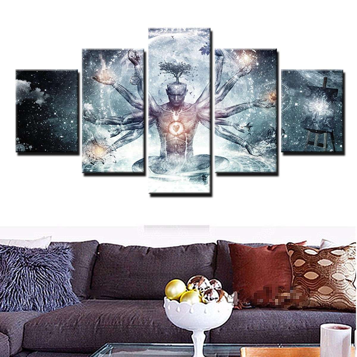 Unframed Thousand Hands Of Wise Men Modern Art Canvas Paintings Home Wall De