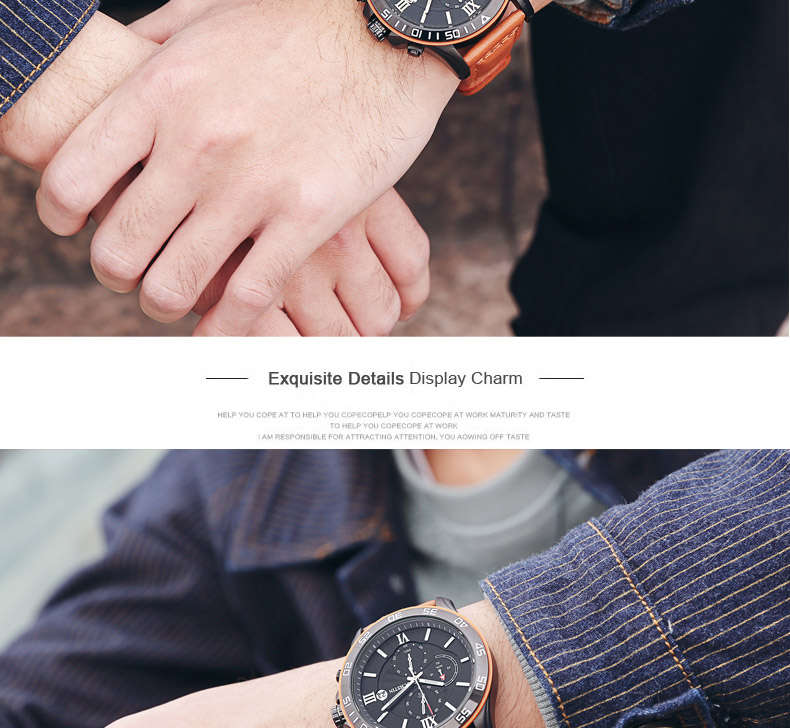 OCHSTIN GQ068A Multi-function Chronograph Men Wrist Watch Business Style Quartz Watches - 0.09kg