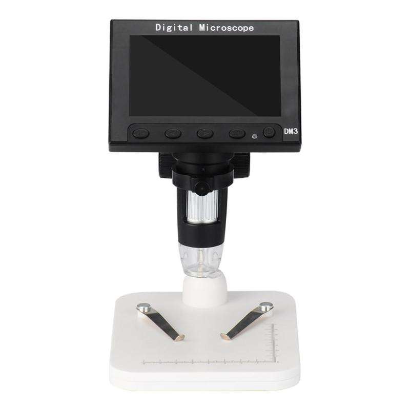 DM3 1000X USB 4.3 inch Electronic Microscope LCD Digital Video Microscope Camera HD OLED Magnifying