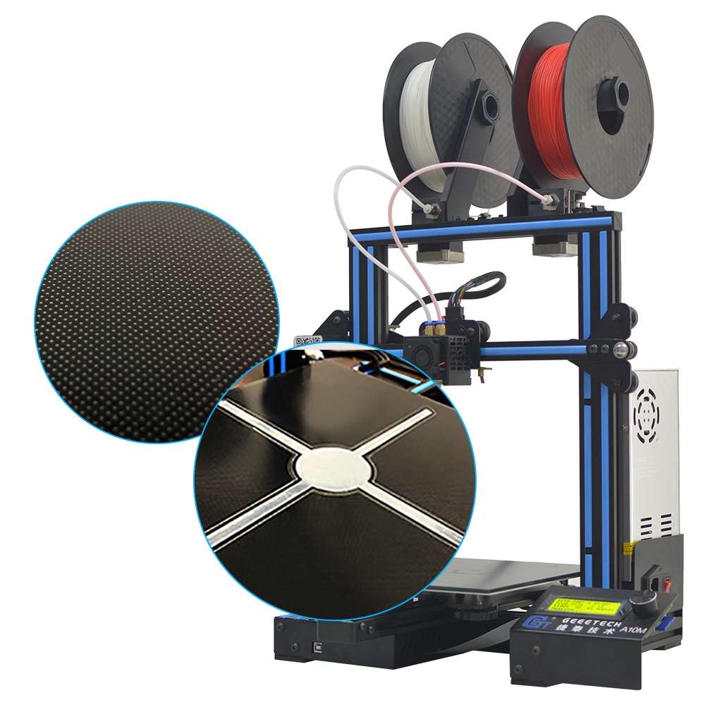Geeetech A10M Mix-color Prusa I3 3D Printer 220*220*260mm Printing Size
