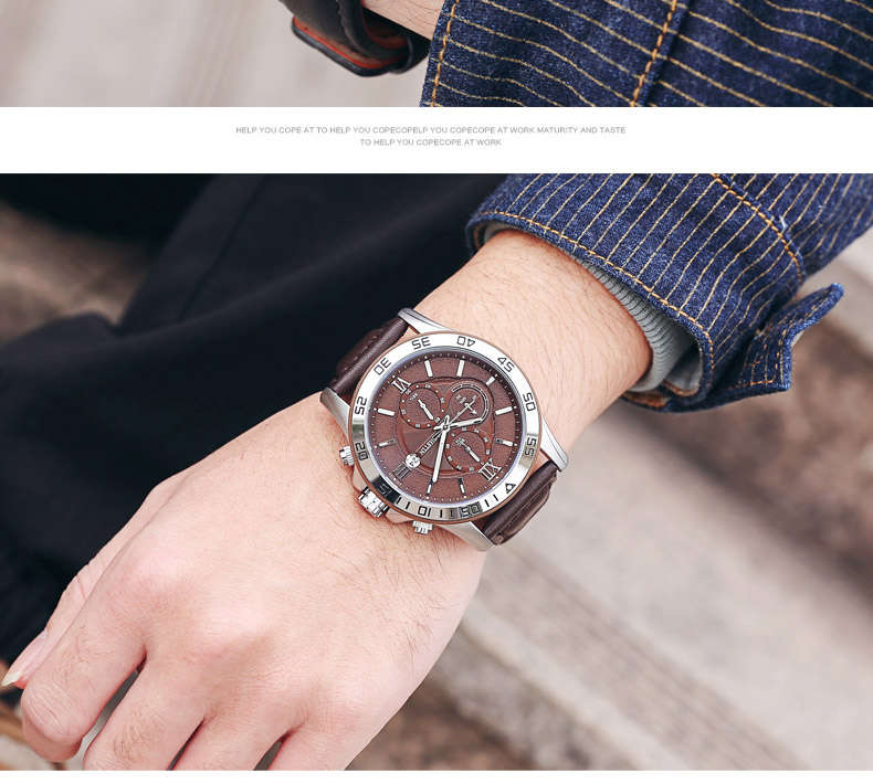 OCHSTIN GQ068A Multi-function Chronograph Men Wrist Watch Business Style Quartz Watches - 0.09kg