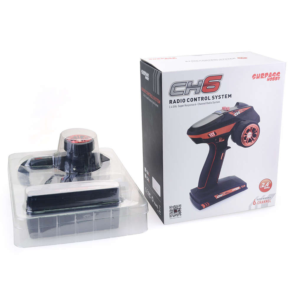 Surpass Hobby CH6 2.4G 4CH Super Response Transmitter Remote Control With Receiver For RC Car Boat
