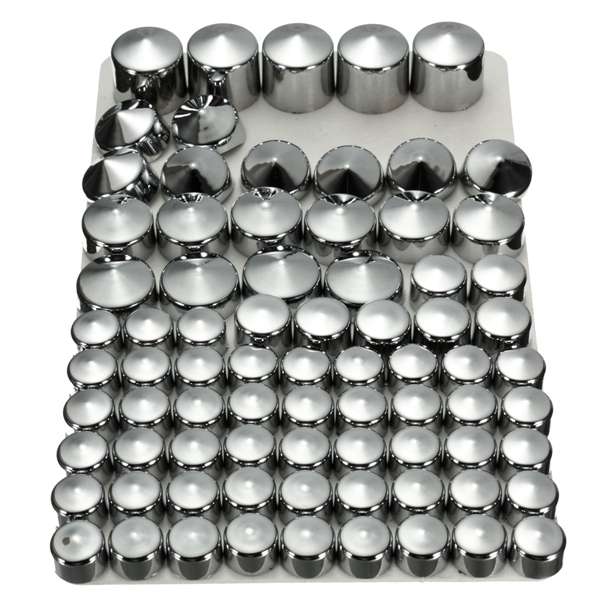 78pcs Chrome Bolt Toppers Cover Caps Kit For Harley Davidson Dyna Glide