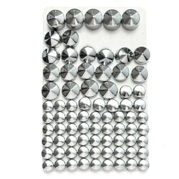 78pcs Chrome Bolt Toppers Cover Caps Kit For Harley Davidson Dyna Glide