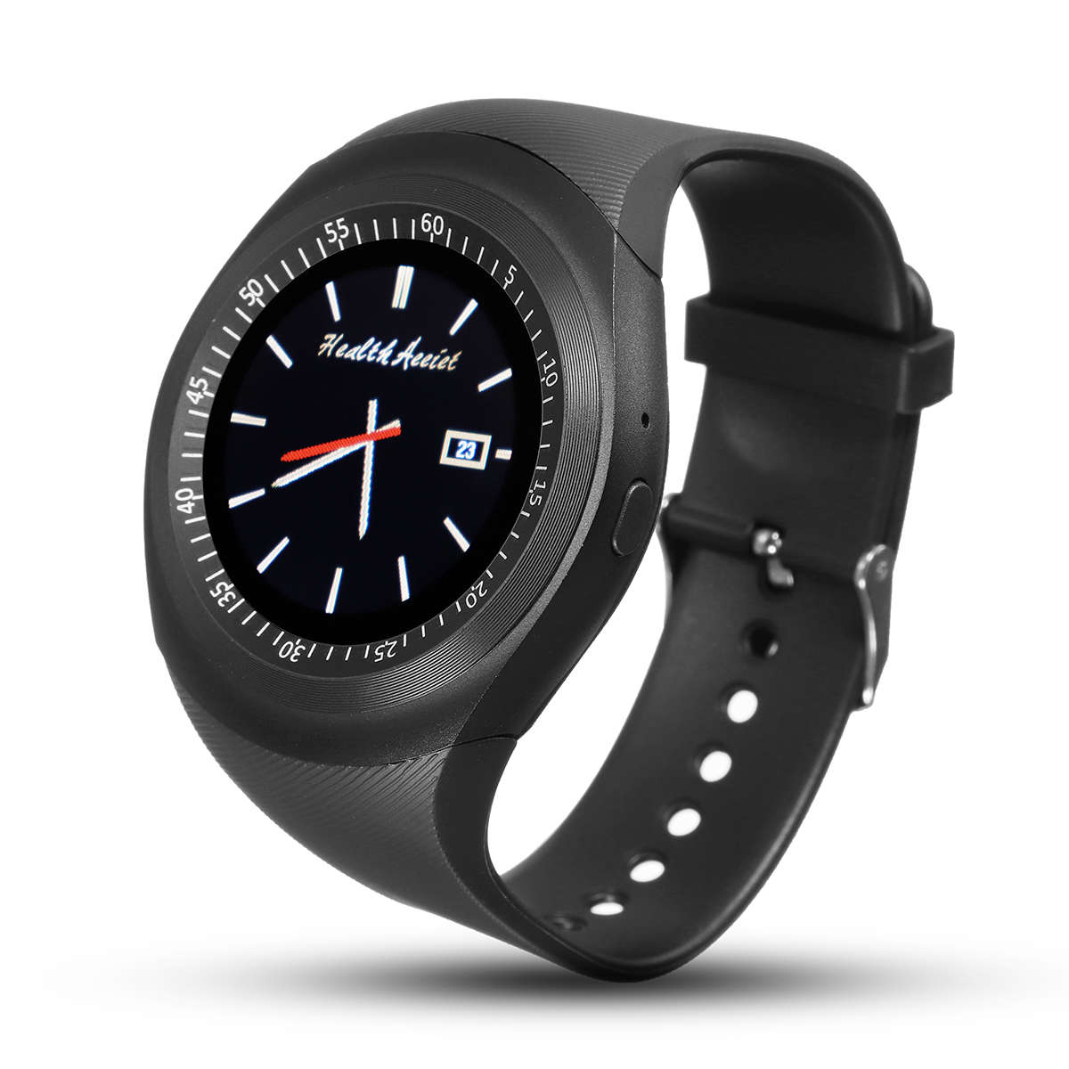 Bakeey Y1 LBS GSM Podemeter Phone Call Bluetooth Smart Watch For iPhone X 8/8Plus ... (COLOR: BLACK)