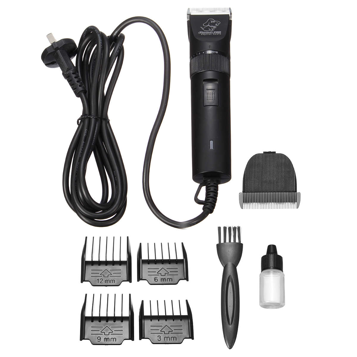 Focuspet 12V Corded Pets Dog Grooming Clippers Kit Electric Hair Trimming Sh
