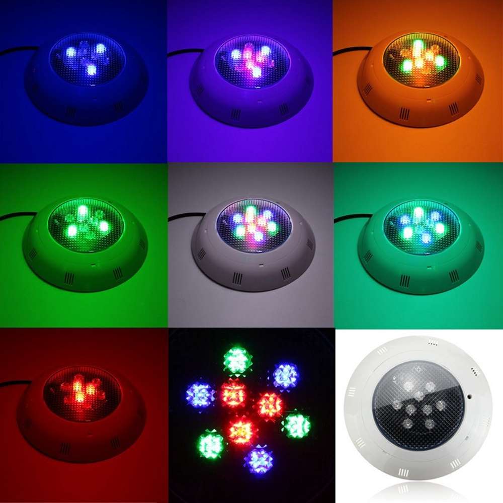18W RGB LED Swimming Pool Light Underwater Waterproof Remote Control Wall Mounted Night Light
