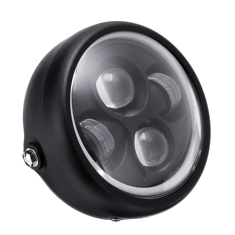 12-60V 35W Motorcycle Modified LED Headlights Retro Front Metal Headlight For GN125