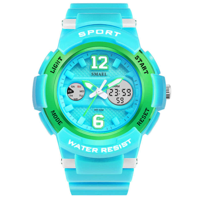 SMAEL 1632 Waterproof Light Shock Female Watch Rose Gold White Digital Watch