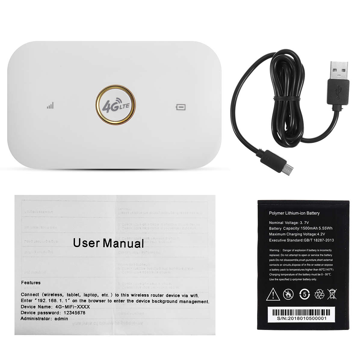 Portable 4G Router High Speed Mobile Wireless Wifi Hotspot SIM Card LTE