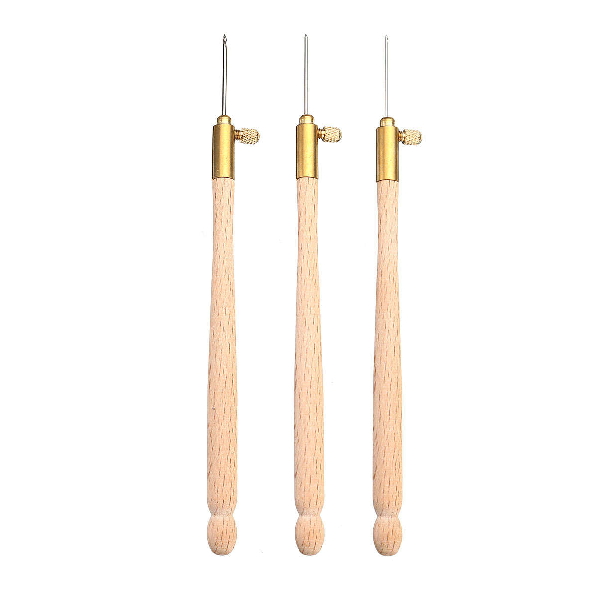 70 90-100 Embroidery Tambour Hook Needle with 3 Needles Beading Crochet Set Tool Kit