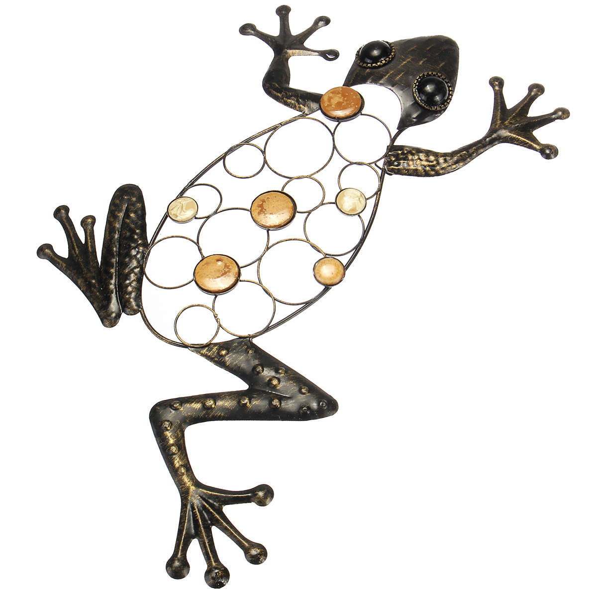 Frog Iron Metal Craft Garden Hanging Wall Art Ornament Mounted Home Decorations