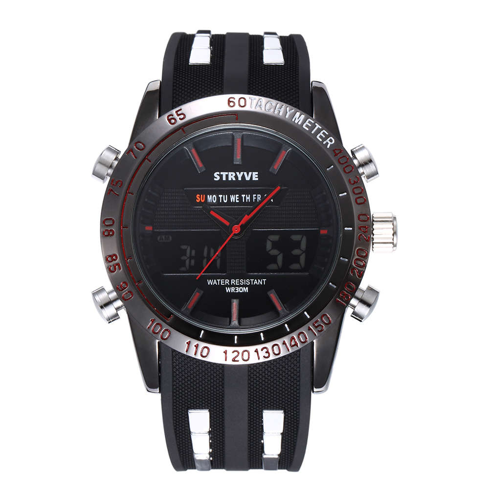 STRYVE S8005 Fashion Chronograph Dual Display Digital Watch (NO.: NO.4)