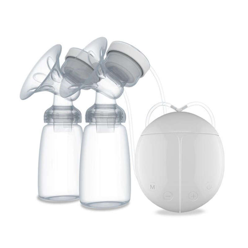 Real Bubee Double USB Electric Breast Pump with Milk Bottle Automatic Massage PP BPA Free Powerful B