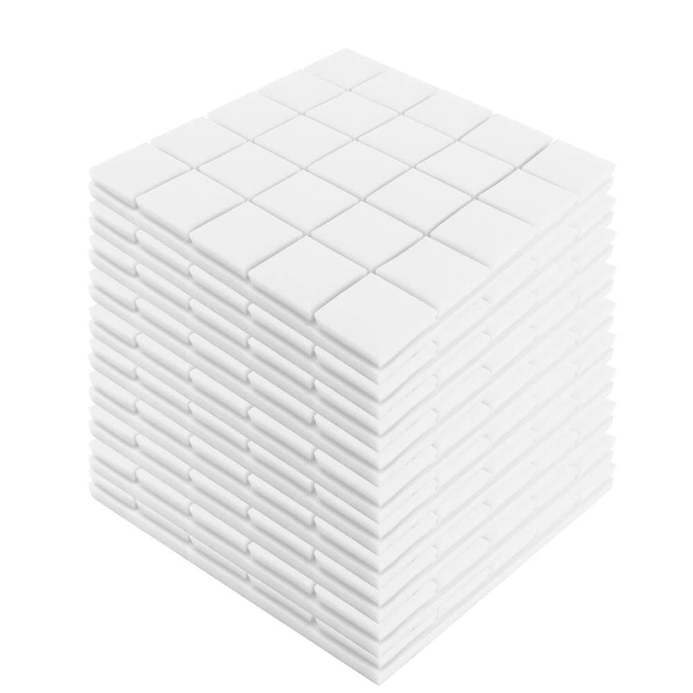 20pcs 50x50x5cm Acoustic Foam Wedge Panel Sound Absorption Tiles