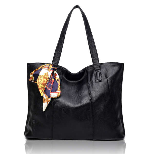 Women Classical Cowhide Scarves Decoration Handbag Casual Genuine Leather Ha