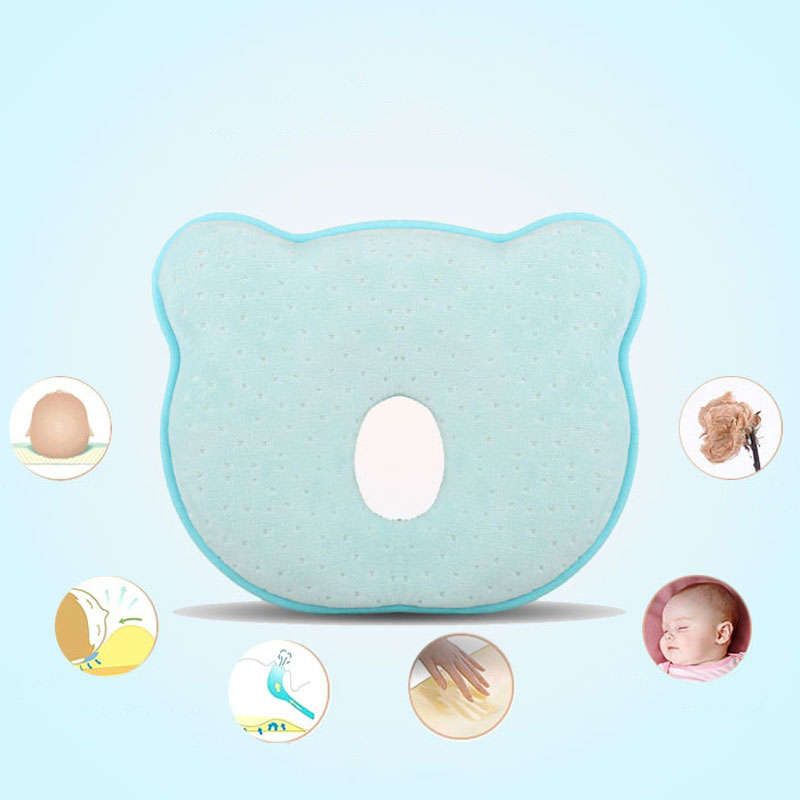Baby Pillow Infant Toddler Sleep Positioner Anti Roll Cushion Flat Head Prot