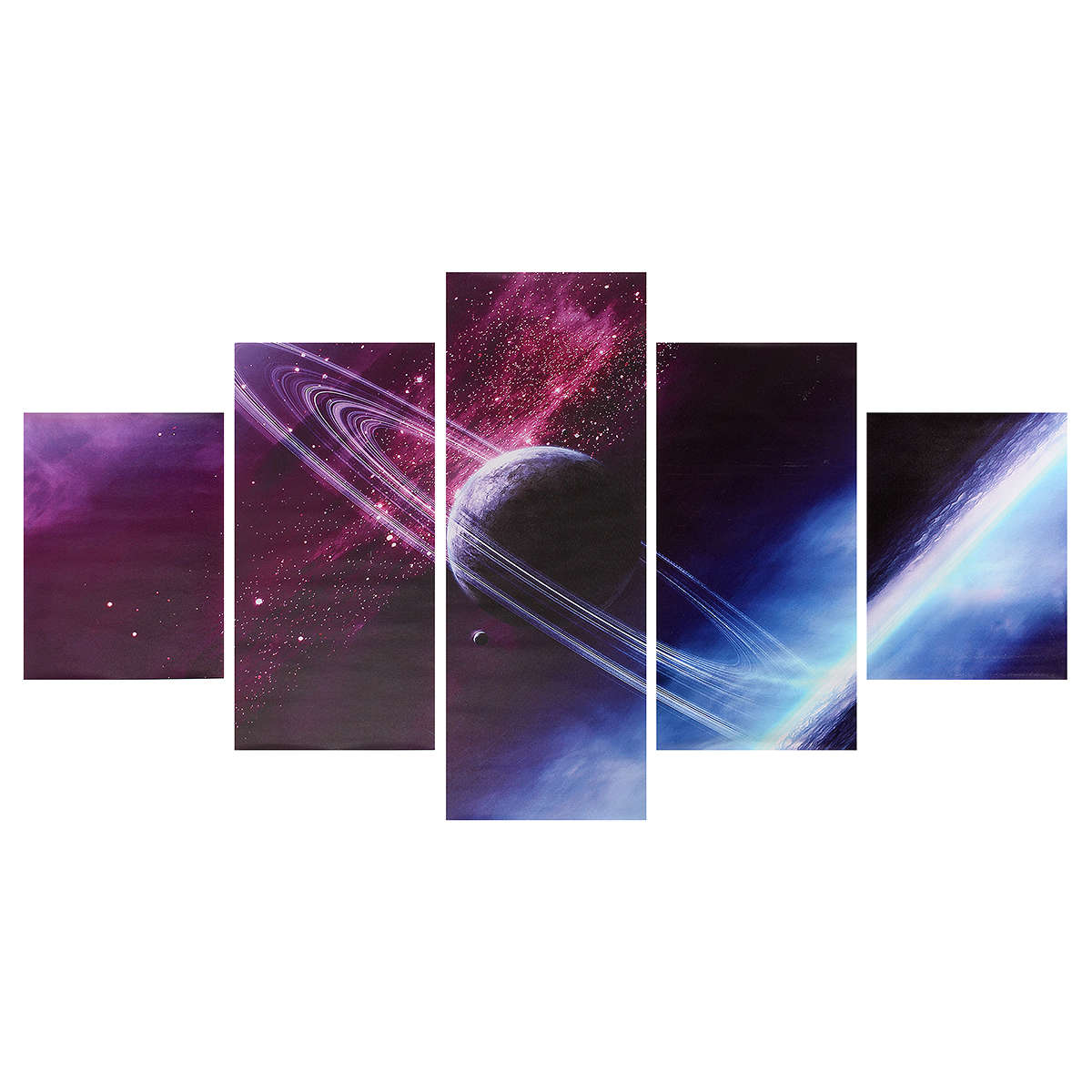 5 Cascade Night Sky Interstellar Space Globe Canvas Wall Painting Picture Home Decorat... (STYLE: 3)