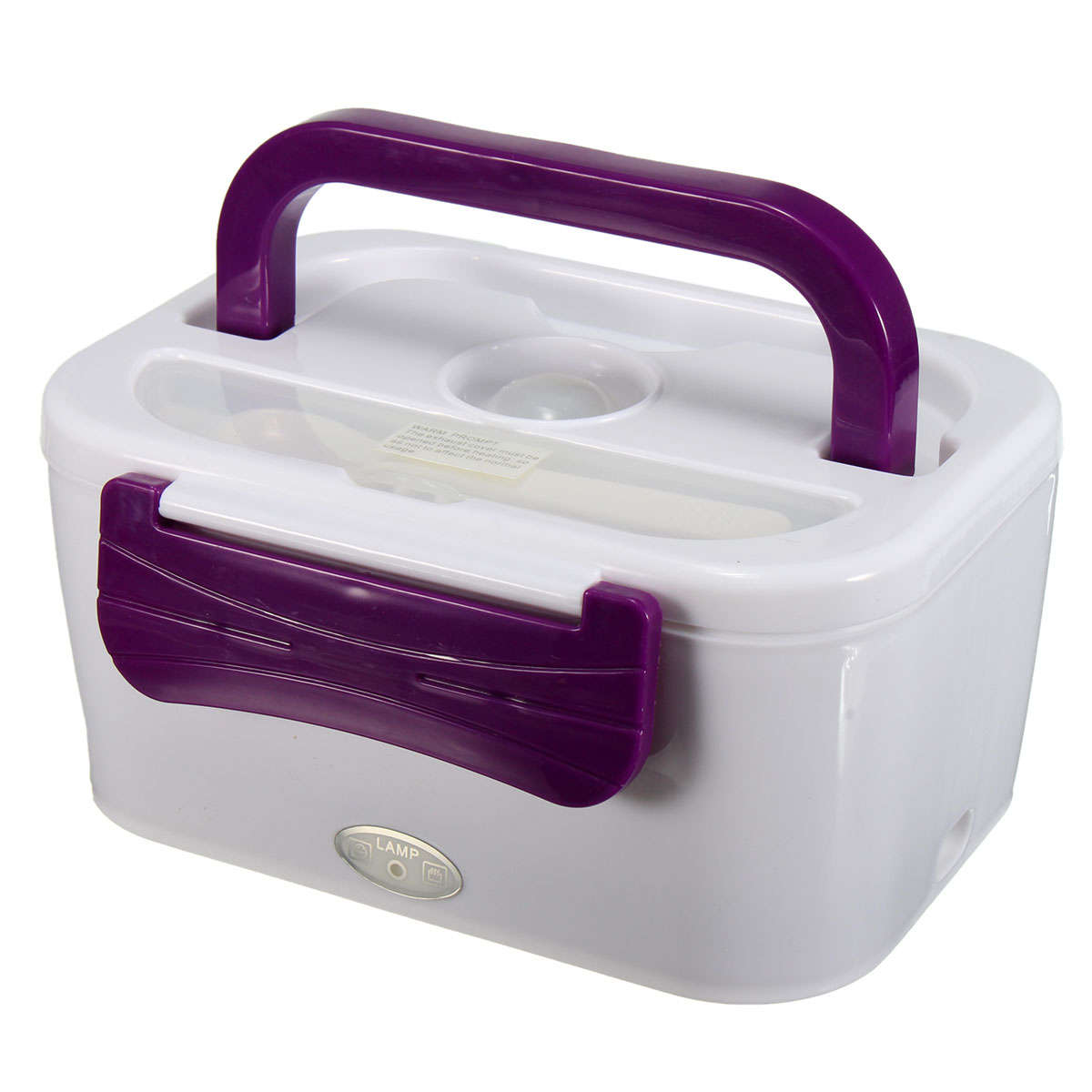 220V Portable Electric Heated Heating Lunch Box Bento Box Healthy Food Warmer (COLOR: PURPLE)