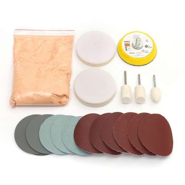 Glass Polishing Kit Scratch Removal Cerium Oxide Polishing Powder Polishing Pad And Wheel