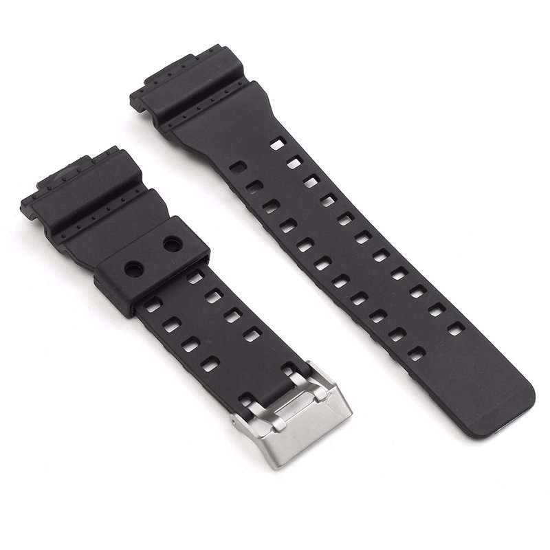 Strap Band With Pins Fits For Casio G Shock 16mm GA-100 G-8900 GW-8900