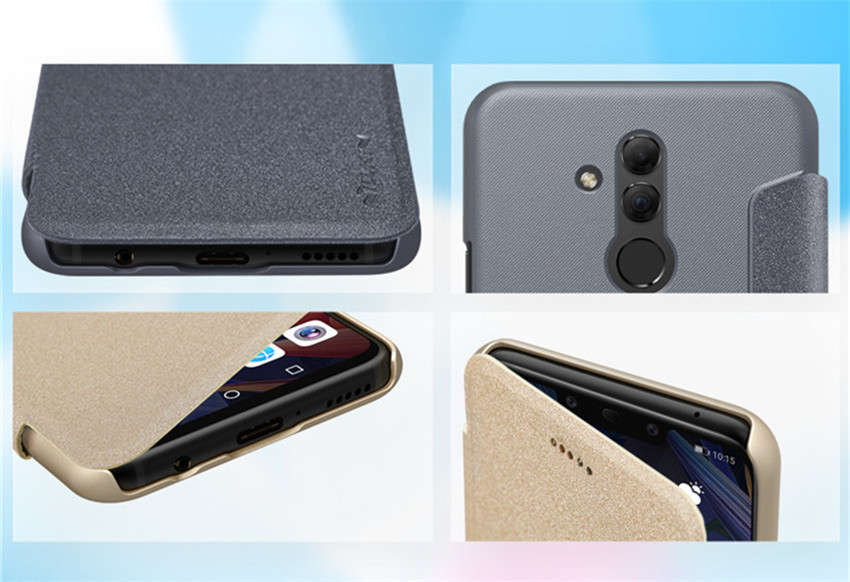 NILLKIN Flip Shockproof PU Leather Full Body Cover Protective Case for Huawei Mate 20 Lite - 0.08kg