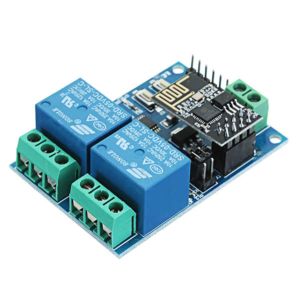 5V ESP8266 Dual WiFi Relay Module Internet Of Things Smart Home Mobile APP Remote Switch - 0.04kg