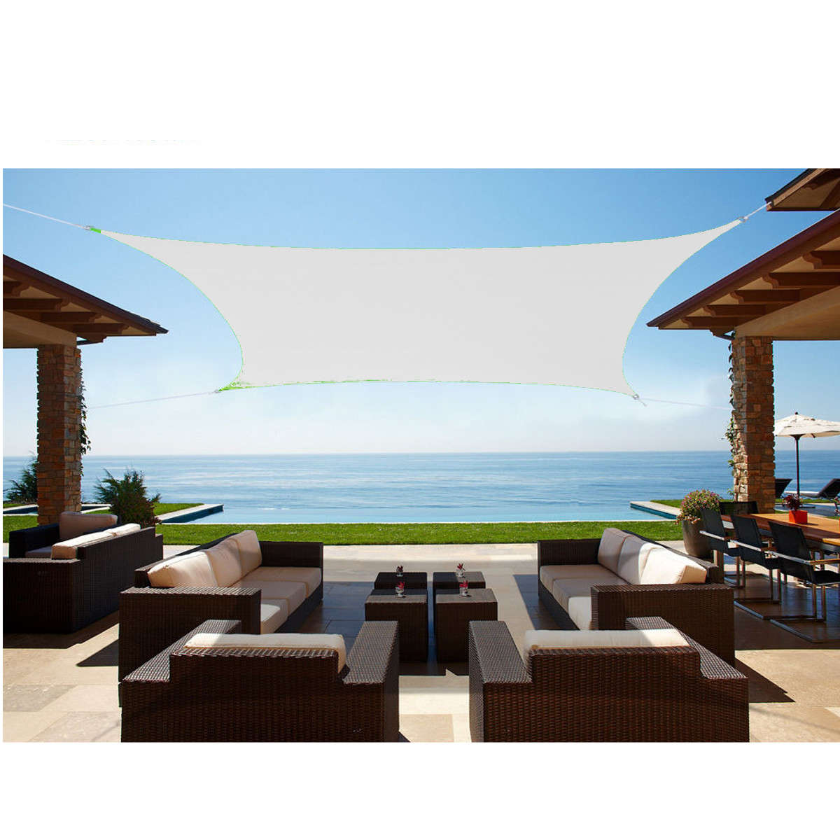 2/3/3.6/4M Sun Shade Sail Outdoor Canopy Patio UV Block Garden Shelter Trian