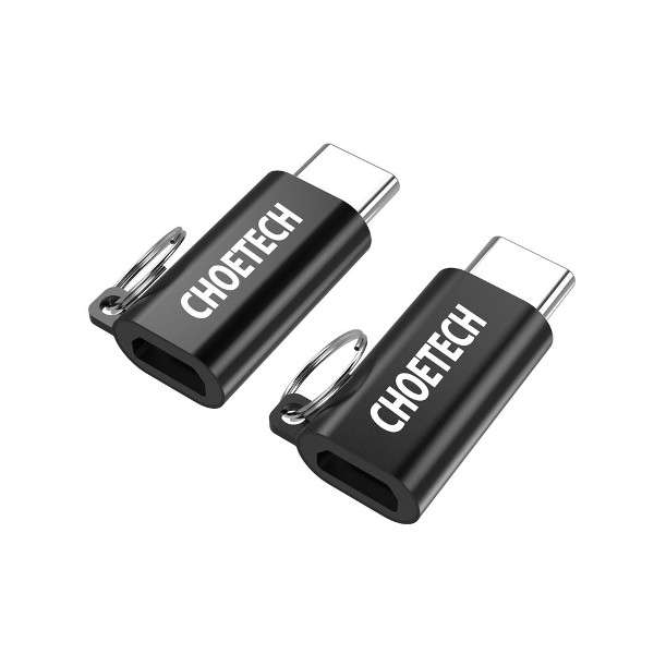 CHOETECH 5V 2.4A USB Type-C Male to Micro USB Female Connector Converter Adapter