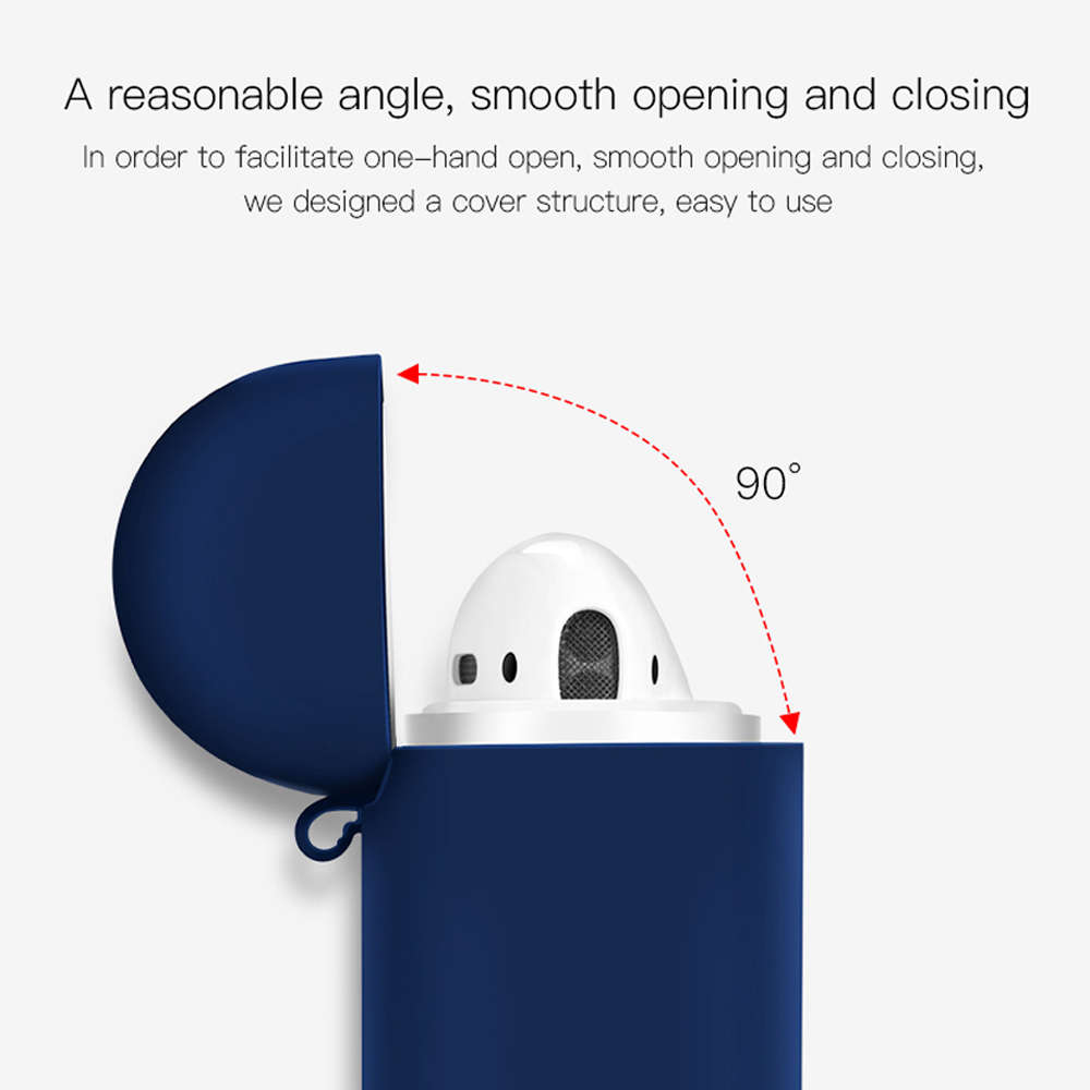 5 Accessories Silicone Case Anti Lost Strap Eartips Carabiner Buckle for Apple AirPods Earphone -